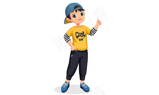 站着展示拇指的可爱男孩