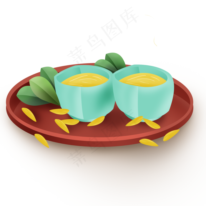 古风托盘里的茶