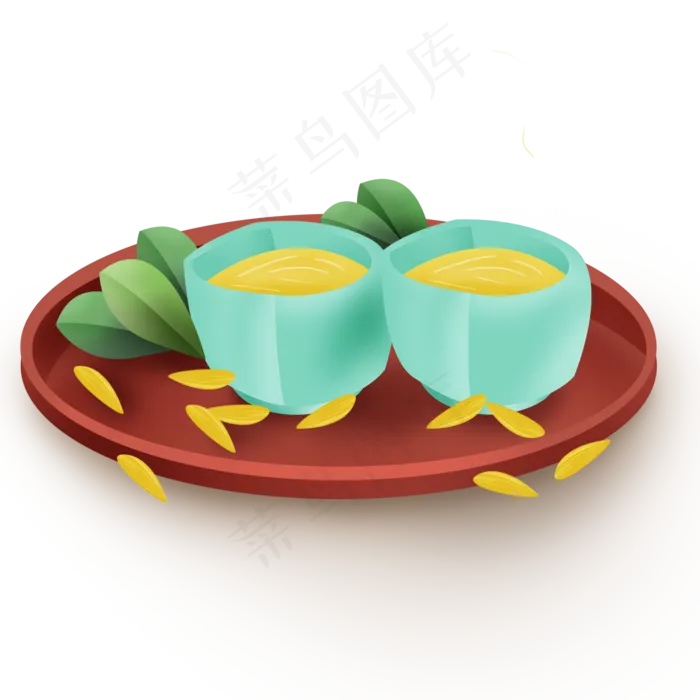 古风托盘里的茶(2000X2000(DPI:299))psd模版下载