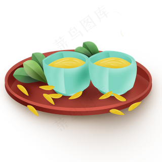 古风托盘里的茶