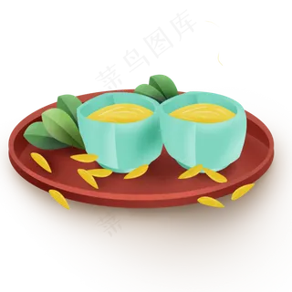 古风托盘里的茶