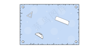 蓝色教师节边框