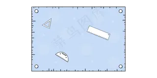 蓝色教师节边框