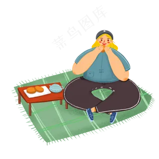 中秋节卡通人物设计素材