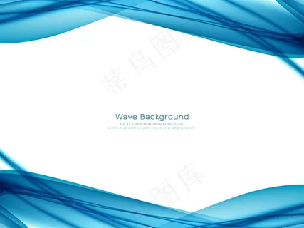 抽象优雅的蓝色波浪背景