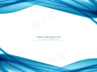 抽象优雅的蓝色波浪背景