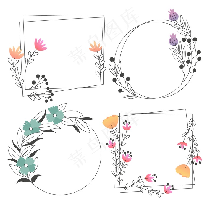 一套漂亮的花架