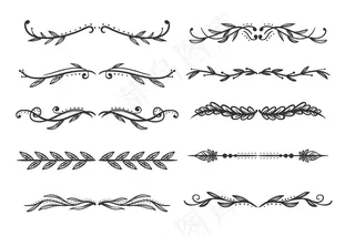 一套手绘装饰隔板