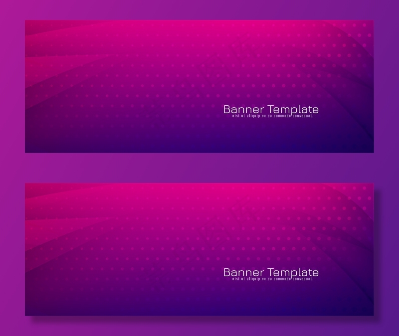 抽象波浪粉蓝色横幅banner
