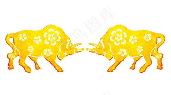 牛年金牛金属(3600X2000(DPI:300))psd模版下载