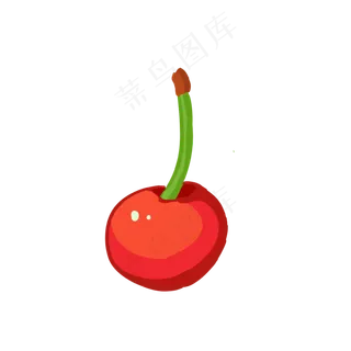 成熟红色大樱桃一枚