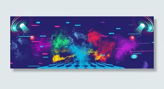 酷炫舞台抖音年中大促电商banner