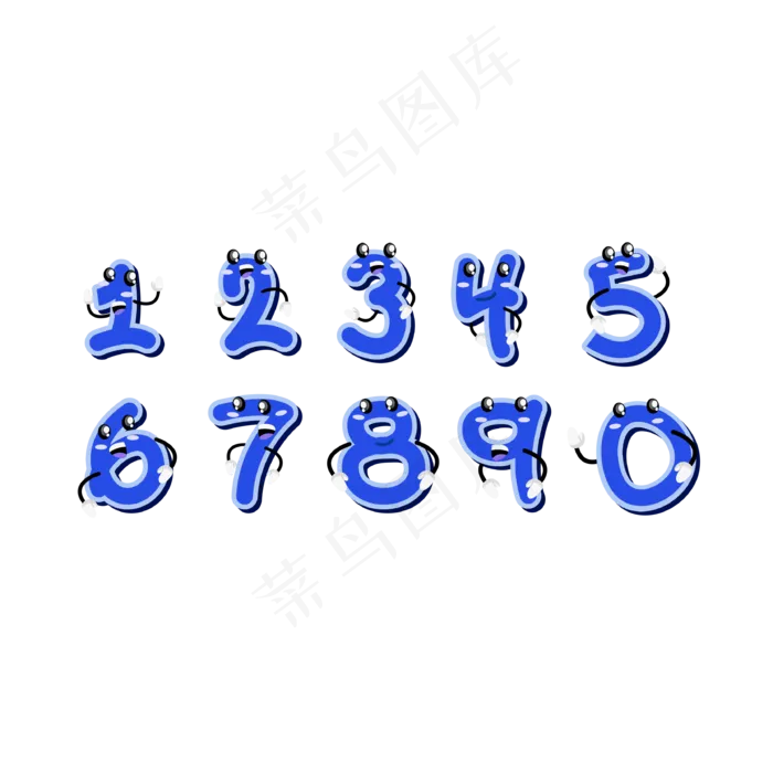 Q版表情的创意字母(3333*3333px)ai矢量模版下载