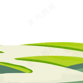 卡通春天山地PNG下载,免抠元素