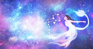 唯美梦想光芒夜空处女星座