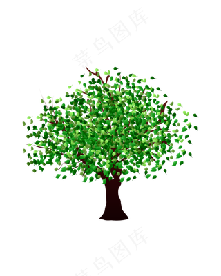 矢量免扣绿色大树,免抠元素