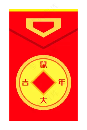 鼠年贺岁红包,免抠元素