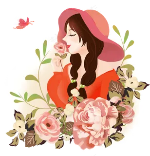 38女神节粉色暖色系手绘女神节快,免抠元素 38女神节粉色暖色系手绘女神节快,免抠元素