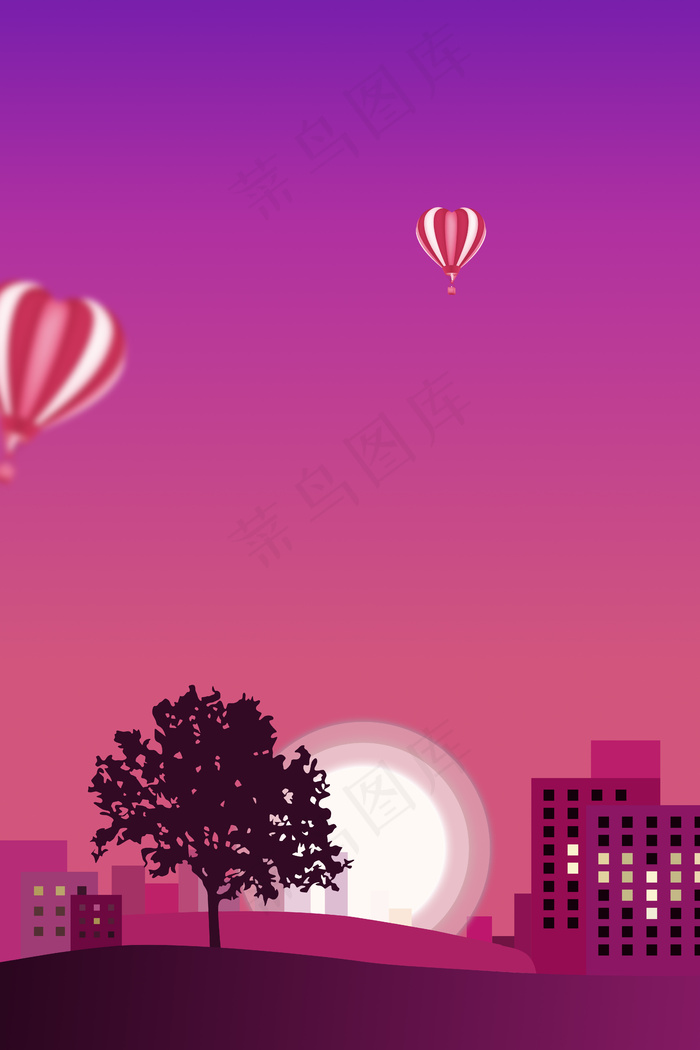 夜晚中的现代化城市(4724*7086px 	      )psd模版下载