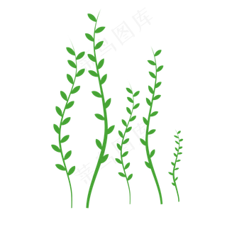 卡通海底水草海草,免抠元素