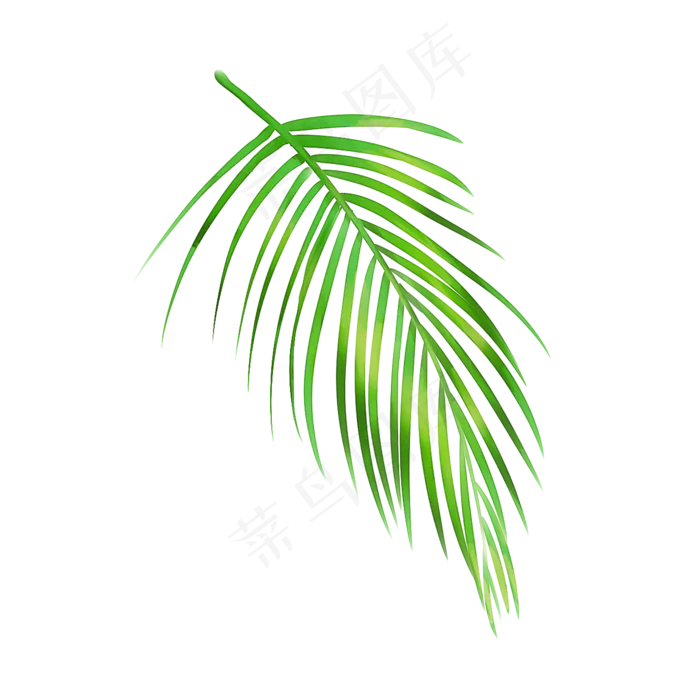 春天绿色水彩树叶(2000X2000(DPI:300))psd模版下载