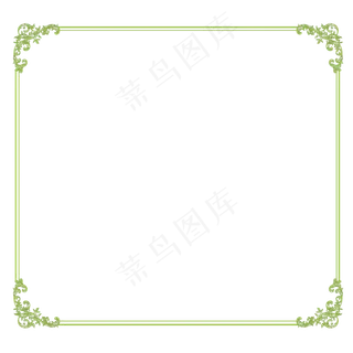 春天花纹边框装饰元素,免抠元素