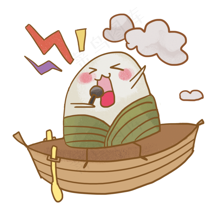 端午节日系平面设计粽子动态手绘(1000X1000(DPI:300))psd模版下载