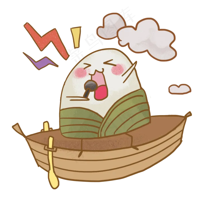 端午节日系平面设计粽子动态手绘(1000X1000(DPI:300))psd模版下载