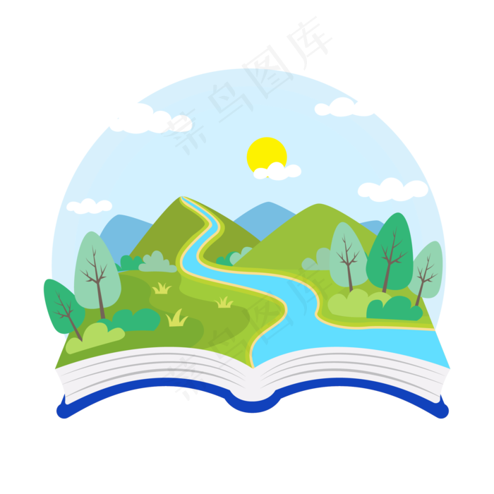 卡通世界读书日矢量图片,免抠元素