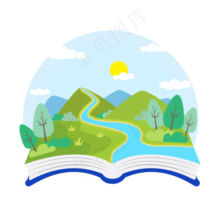 卡通世界读书日矢量图片,免抠元素