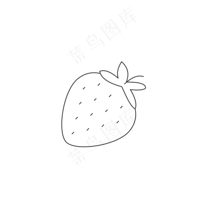 卡通草莓水果免抠图(2000*2000px 300 dpi )ai矢量模版下载