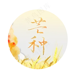 节气芒种黄色创意二十四节气艺术字 节气芒种黄色创意二十四节气艺术字