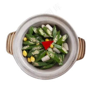 砂锅秋葵,免抠元素