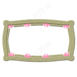 荷花边框png素材