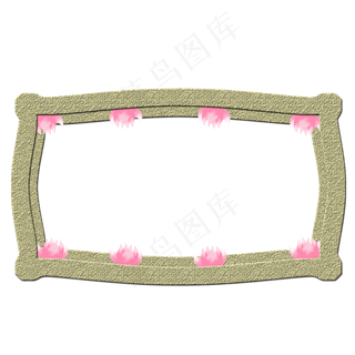 荷花边框png素材
