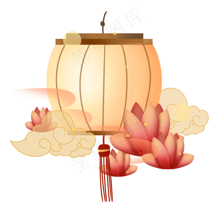 中国风灯笼挂件(3000X3000(DPI:300))psd模版下载