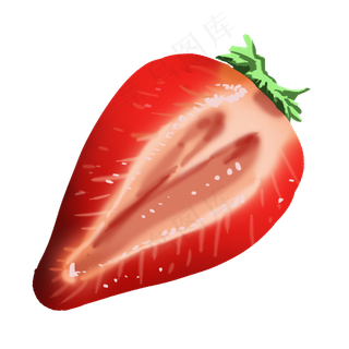 切开的红色草莓