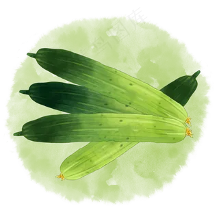 水彩蔬菜黄瓜下载