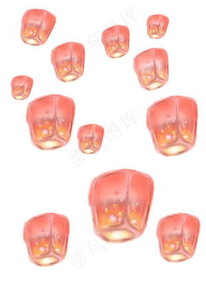 中元节孔明灯,免抠元素