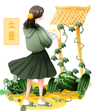 立夏漂亮的小女孩