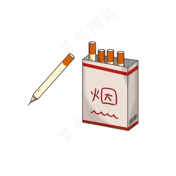 愚人节恶搞道具香烟笔(2000X2000(DPI:300))psd模版下载