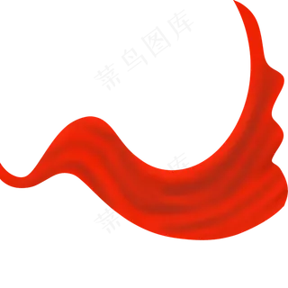 红色彩带随风飘扬