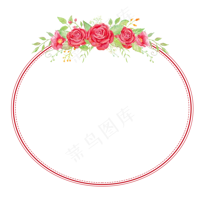 情人节玫瑰圆形边框(2000X2000(DPI:150))psd模版下载
