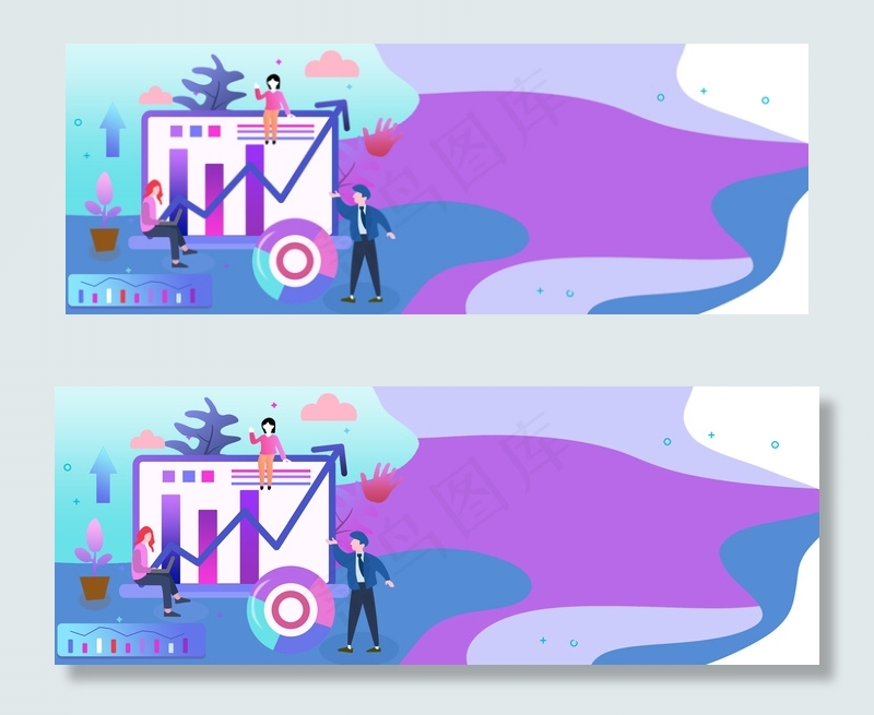 卡通简约商务扁平背景