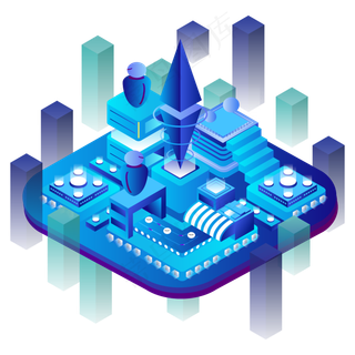 商用人工智能2.5D风格科技元素,免抠元素