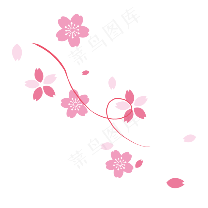 风吹散的樱花漂浮素材免费下载,免抠元素