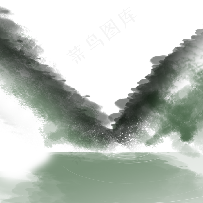 水墨山水风景下载(2000X2000(DPI:300))psd模版下载