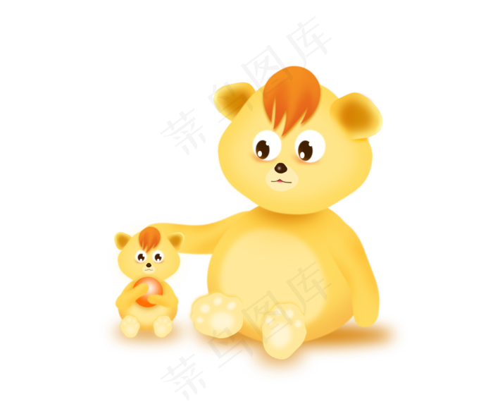 父亲节卡通熊父子