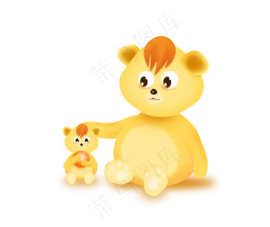 父亲节卡通熊父子