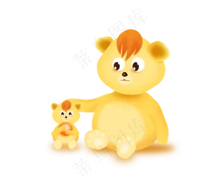 父亲节卡通熊父子